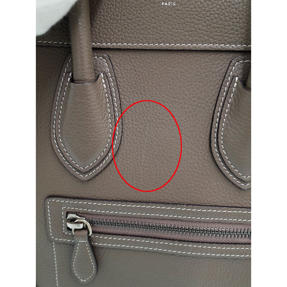 Celine Shopper Tote Shoulder Leather Calfskin Handbag - Picture 6 of 9